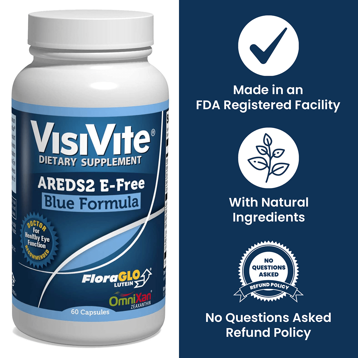 AREDS 2 E-Free Blue Eye Vitamin Formula