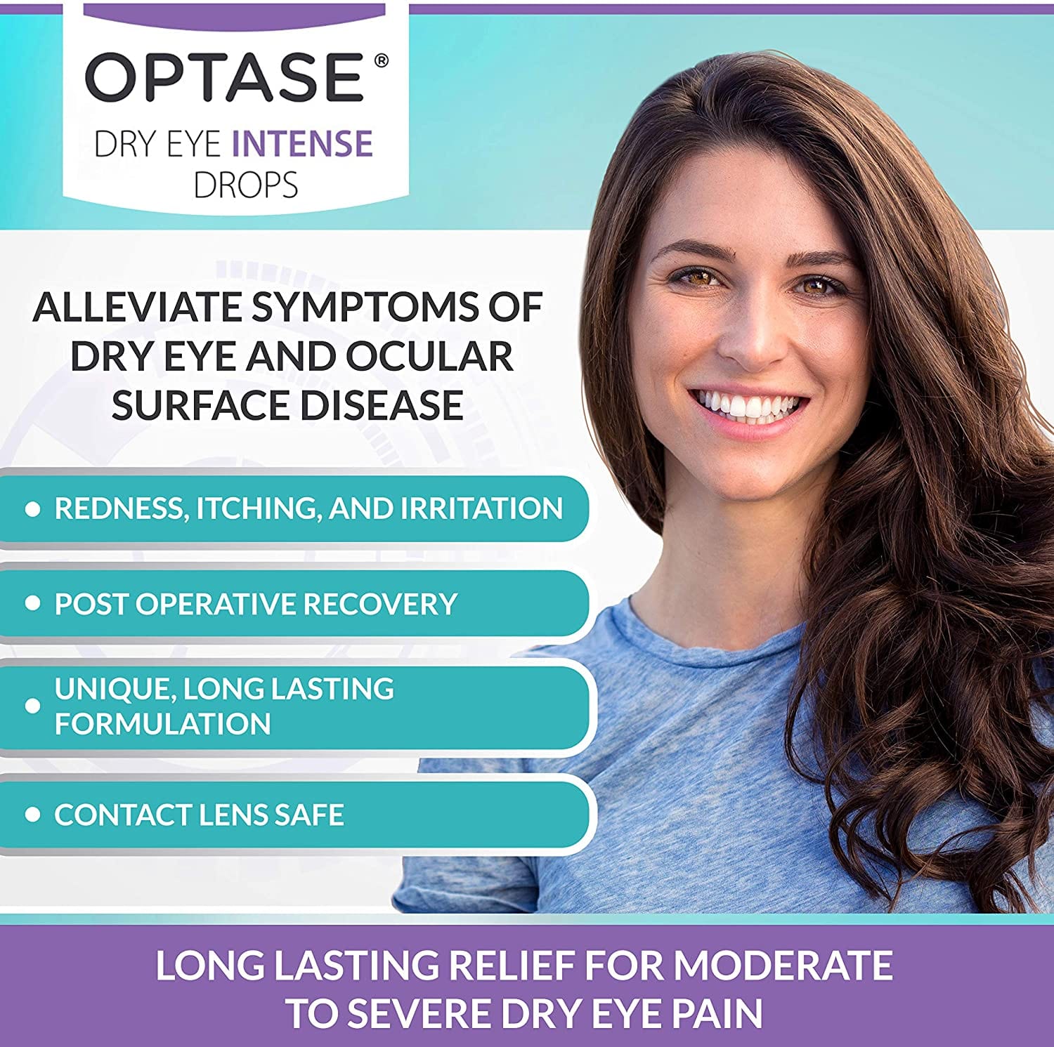Optase Dry Eye Intense Eye Drops - Preservative Free - 0.33 fl oz - 300 dose Bottle