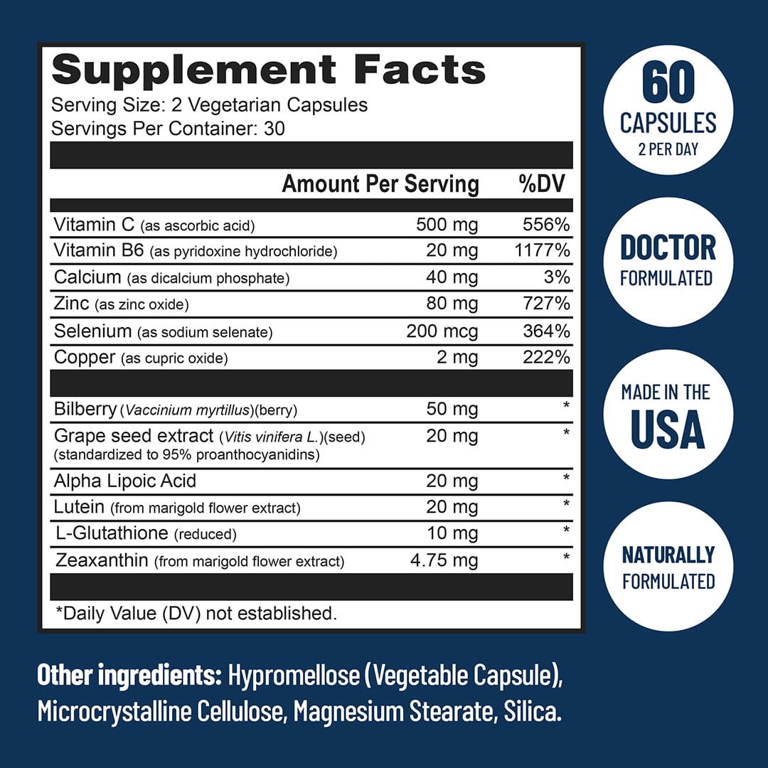 AREDS 2 E-Free Blue Eye Vitamin Formula