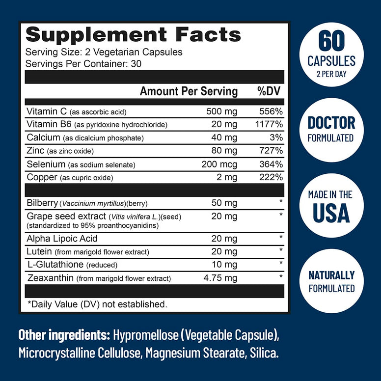 AREDS 2 E-Free Blue Eye Vitamin Formula
