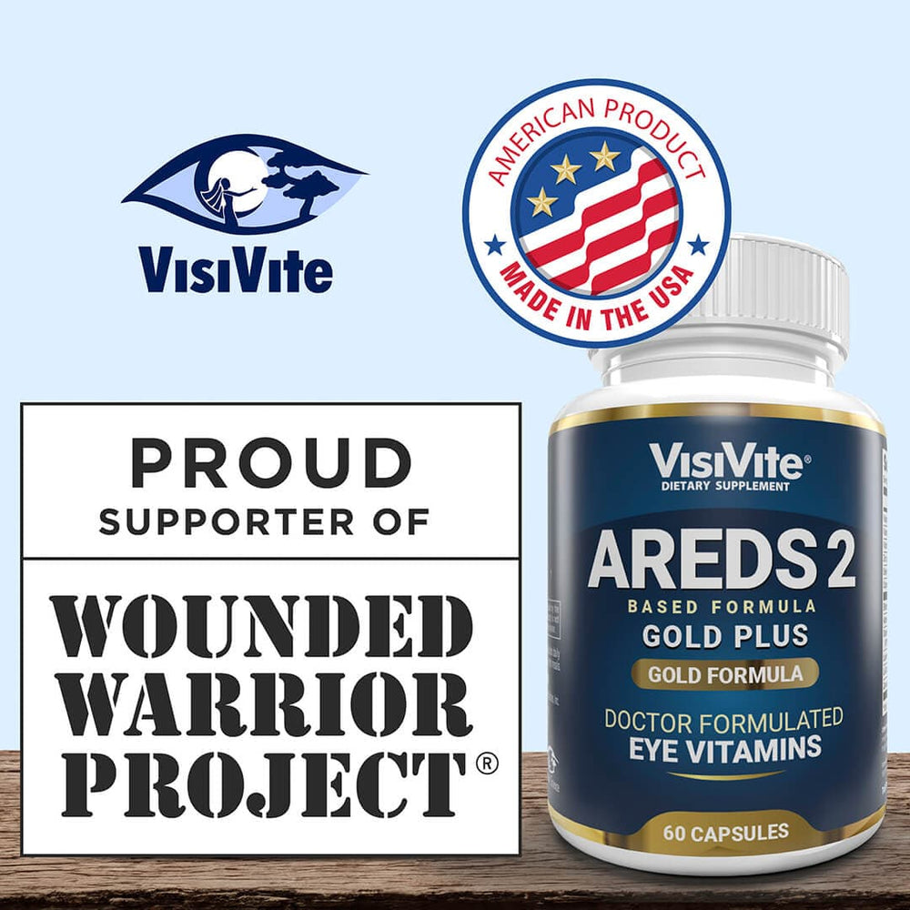 VisiVite® AREDS 2 PLUS+ Gold Eye Vitamins. Prime ingredients