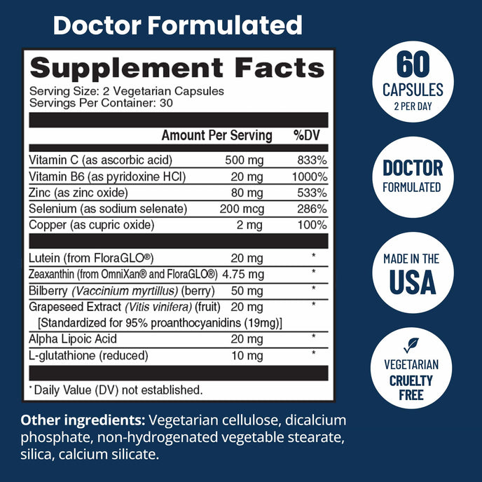 AREDS 2 Supplement facts